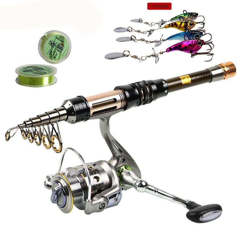 Hooks Spinning Fishing Rod Reel Combo