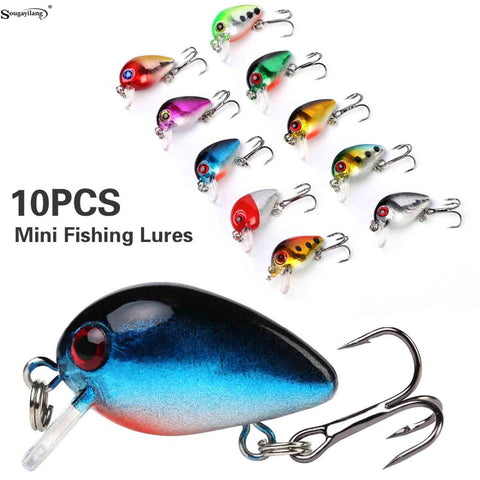 10PCS mini Fishing Lure with Box Combo Hard Plastic