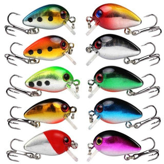 10PCS mini Fishing Lure with Box Combo Hard Plastic