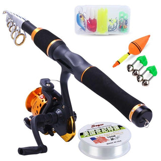 Fishing Rod Combos With Telescopic Pocket